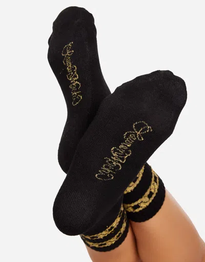 Lauren Moshi Sariah- Gold Metallic Chain In Black