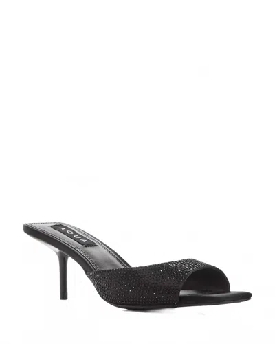 Aqua Women's Slip On Mule In Black In Black