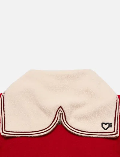 Human Made Half-zip Fleece Pullover In Red