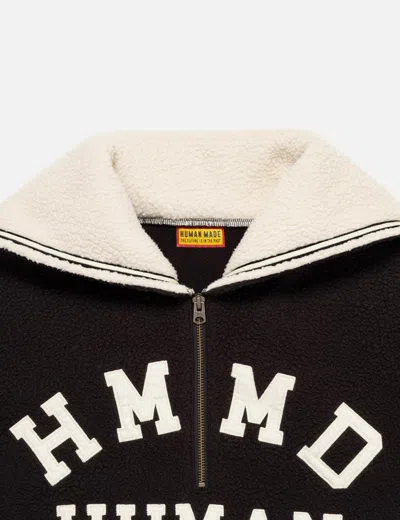 Human Made Half-zip Fleece Pullover In Black