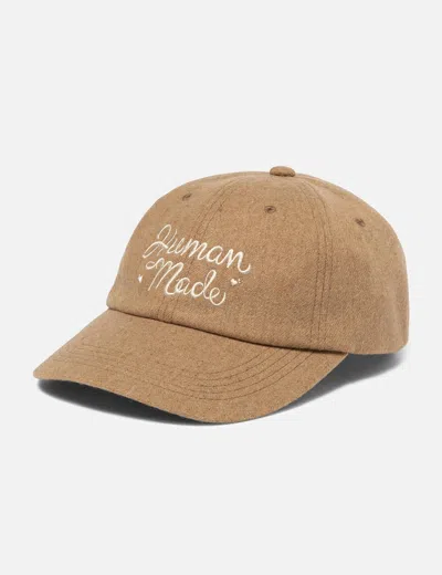 Human Made 6panel Wool Cap In Brown