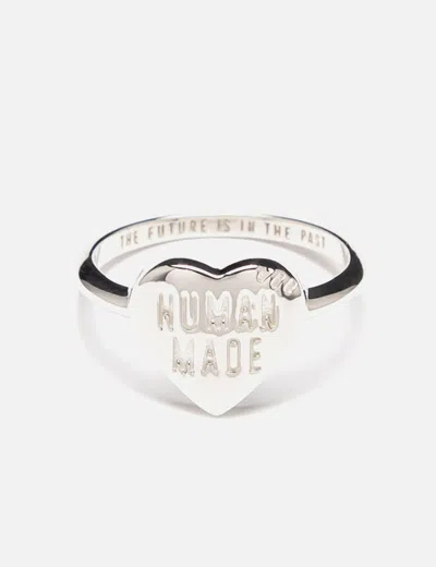 Human Made Heart Silver Ring In Metallic