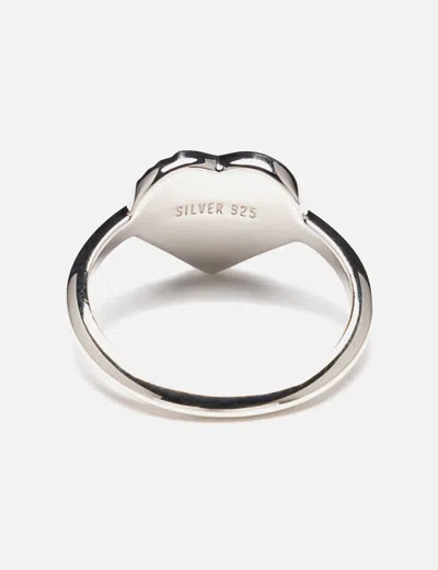Human Made Heart Silver Ring In Metallic