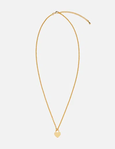 Human Made Heart Silver Necklace In Gold