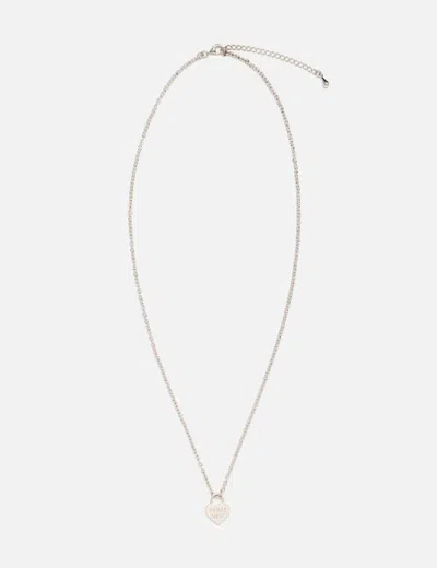 Human Made Heart Silver Necklace In Metallic