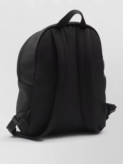 Moncler Pierrick Nylon Backpack Large Front Pocket In Black
