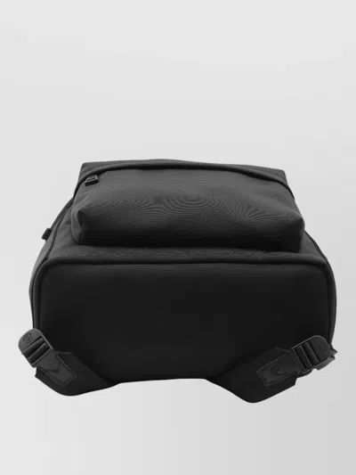Moncler Pierrick Nylon Backpack Large Front Pocket In Black