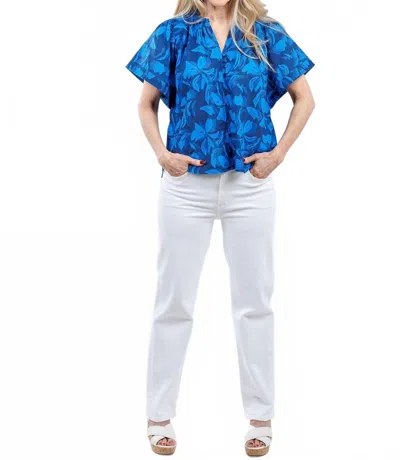 Melissa Nepton Poppy Floral Print Blouse In Purple