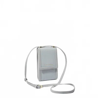 Katie Loxton Women's Amalfi Canvas Cell Bag In Dusty Blue In White