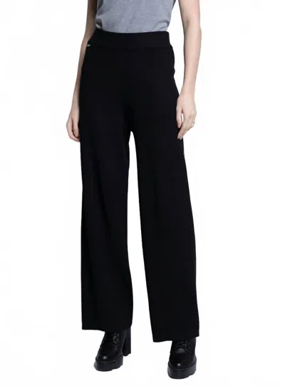 Picadilly Pull On Wide Leg Pants In Black In Black