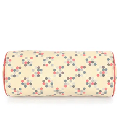 Pre-owned Burberry Beige Red Color Leather Canvas Tote Bag () In Multi