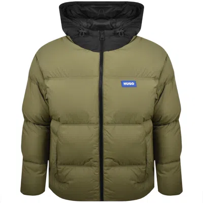 Hugo Blue Bodo Puffer Jacket Green In Green
