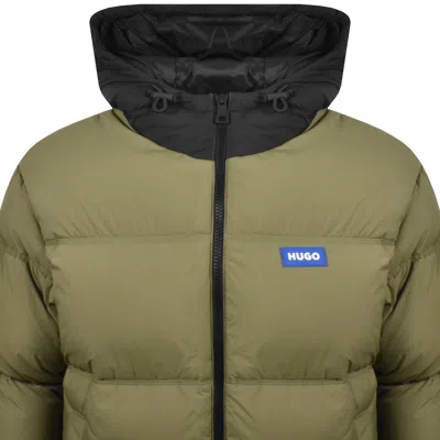Hugo Blue Bodo Puffer Jacket Green In Green