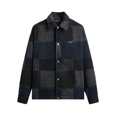 Pre-owned Kith New York Yankees Patchwork Wool Coaches Jacket 'nocturnal' | Black | Men's Size M