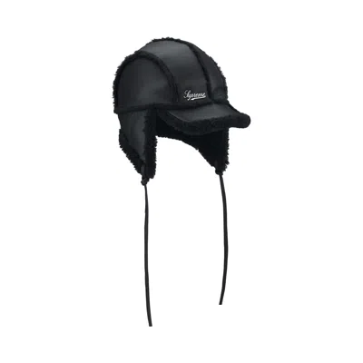Pre-owned Supreme Shearling Lined Earflap Cap 'black' | Men's Size M/l