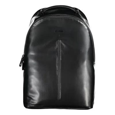 Calvin Klein Black Polyester Backpack In Pink