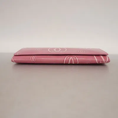 Pre-owned Cartier Pink Long Wallet (bi-fold) ()