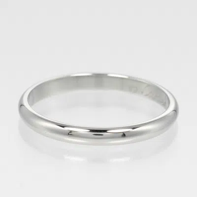 Pre-owned Cartier Platinum Platinum 950 Band Ring () In Silver