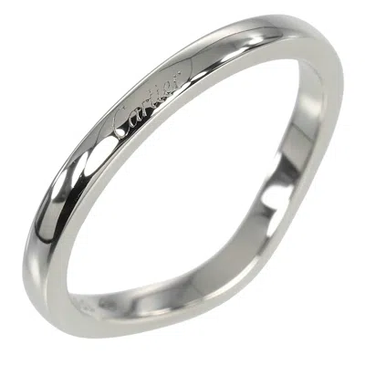 Pre-owned Cartier Platinum Platinum 950 Band Ring () In Silver