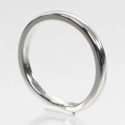 Pre-owned Cartier Platinum Platinum 950 Band Ring () In Silver