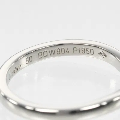 Pre-owned Cartier Platinum Platinum 950 Band Ring () In Silver