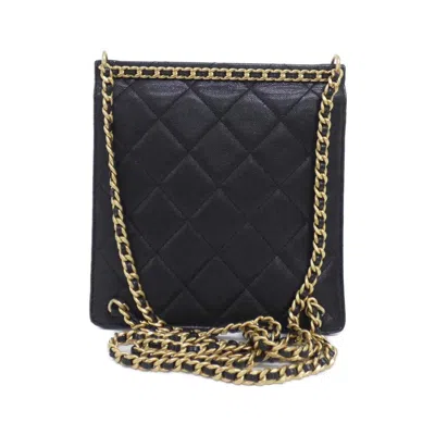 Pre-owned Chanel Black Grained Calfskin Backpack ()
