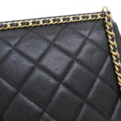 Pre-owned Chanel Black Grained Calfskin Backpack ()