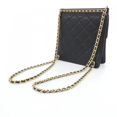 Pre-owned Chanel Black Grained Calfskin Backpack ()