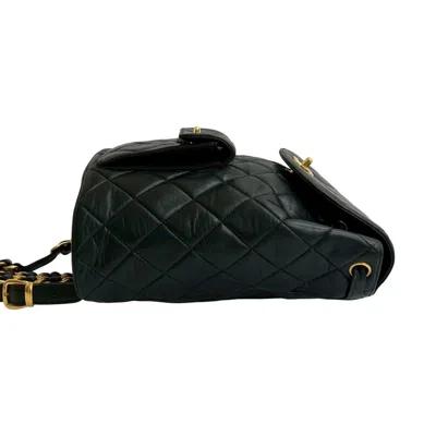 Pre-owned Chanel Black Leather Backpack ()