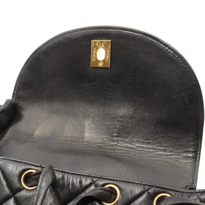 Pre-owned Chanel Black Leather Backpack ()