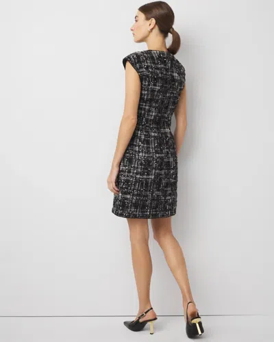 White House Black Market Petite Sequin Tweed Mini Dress