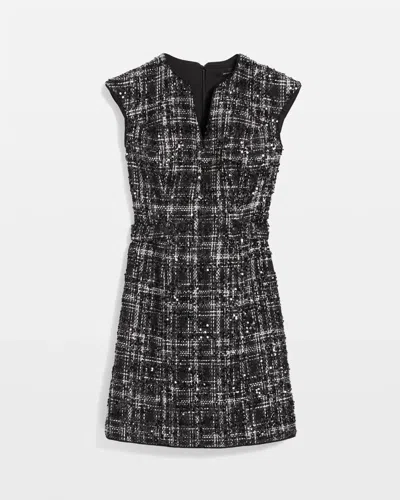 White House Black Market Petite Sequin Tweed Mini Dress