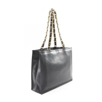 Pre-owned Chanel Black Leather Tote Bag ()