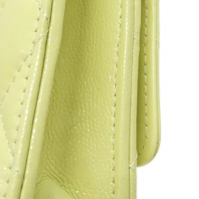 Pre-owned Chanel Blue Purple Yellow Grained Calfskin Chain/shoulder Wallet ()