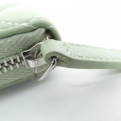 Pre-owned Chanel Green Leather Coin Purse/coin Case ()