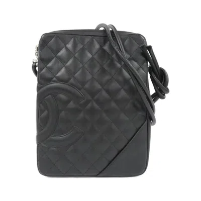 Pre-owned Chanel Ligne Cambon Black Leather Shoulder Bag ()