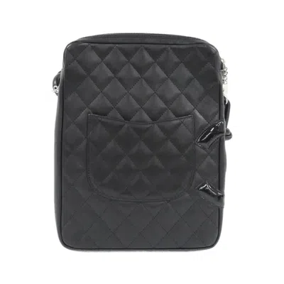 Pre-owned Chanel Ligne Cambon Black Leather Shoulder Bag ()