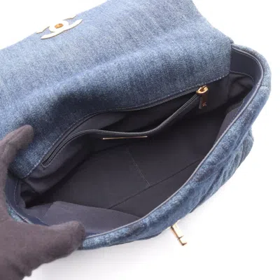 Pre-owned Chanel Navy Denim Shoulder Bag () In Blue