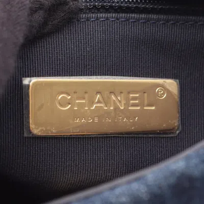 Pre-owned Chanel Navy Denim Shoulder Bag () In Blue