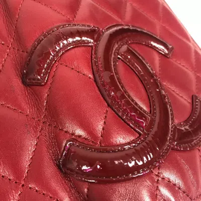 Pre-owned Chanel Red Color Cambon Ligne Long Wallet (bi-fold) ()