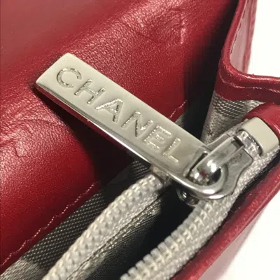 Pre-owned Chanel Red Color Cambon Ligne Long Wallet (bi-fold) ()