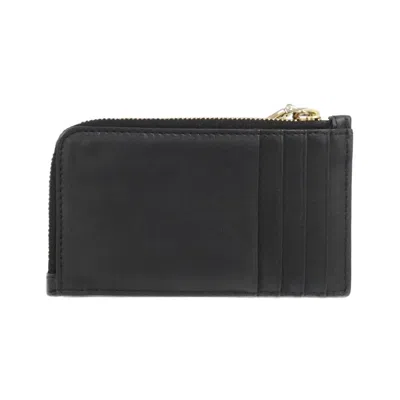 Pre-owned Dior Christian  Black Leather Coin Purse/coin Case ()