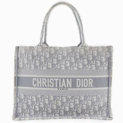 Pre-owned Dior Christian  Light Gray Cotton Tote Bag ()