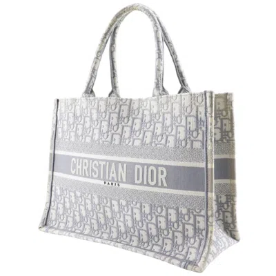 Pre-owned Dior Christian  Light Gray Cotton Tote Bag ()