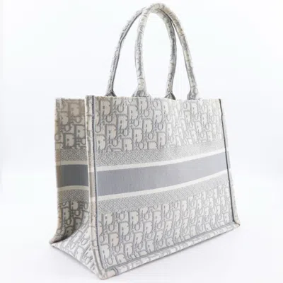 Pre-owned Dior Christian  Light Gray Cotton Tote Bag ()