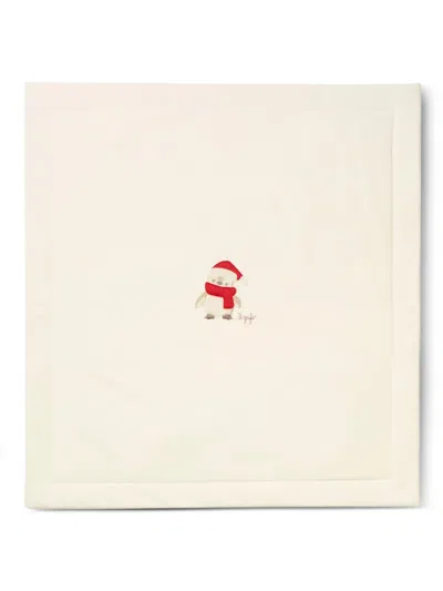 Il Gufo Penguin-appliqué Blanket In Neutral