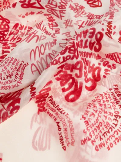 Dsquared2 Floral-print Silk Scarf In Multi