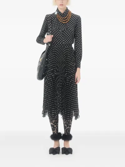 Valentino Crepe De Chine Shirt With Plusdepois Print In Black