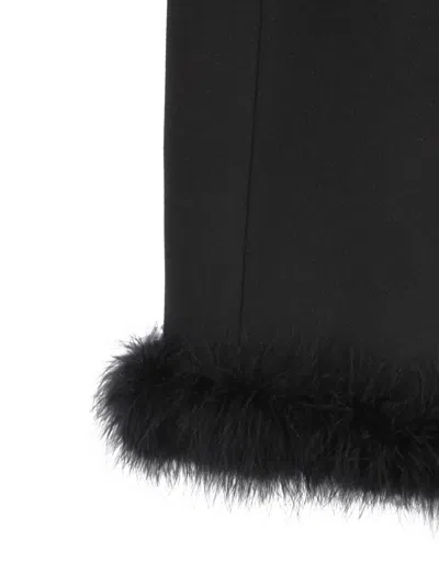 Valentino Floral-embellished Cape In Black