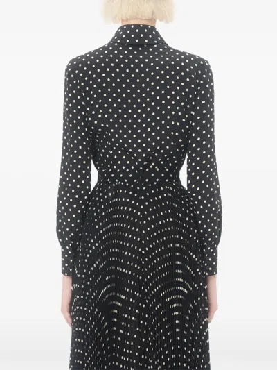 Valentino Crepe De Chine Shirt With Plusdepois Print In Black